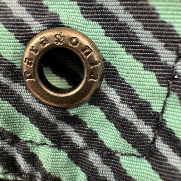 Patagonia Size 33 Leaf Print Lined Board Shorts Trunks Surf Swim Teal Yellow - Picture 6 of 9